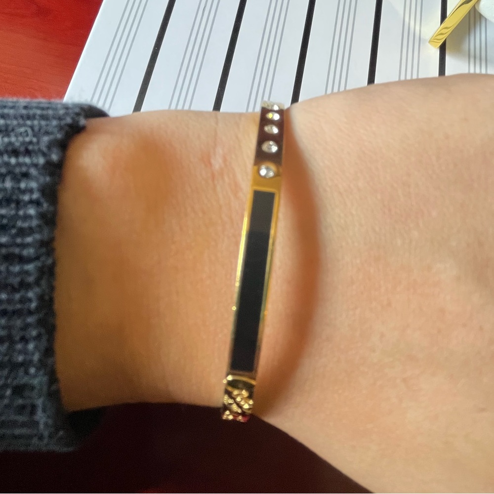 Coach- Gold w/ black & white bangle - Picture 4 of 6
